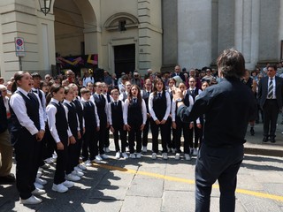 cerimonia di inaugurazione di Via Po