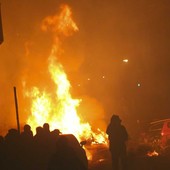 Una foto degli incidenti dello scorso sabato