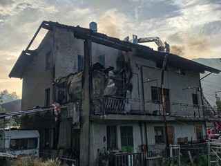 Incendio in un'abitazione di Salbertrand