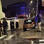 Furgone si ribalta a Nichelino: paura e strada chiusa a lungo