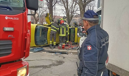 I soccorsi intervenuti a Nichelino dopo l'incidente