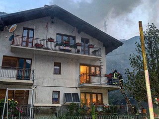 Incendio in un'abitazione di Salbertrand