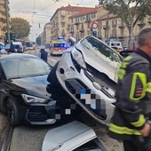 L'incidente automobilistico [foto della capogruppo di FdI alla Circoscrizione 6, Verangela Marino]