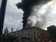 Una immagine dell'incendio in piazza Carlo Felice del 2021