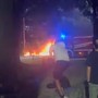 Auto in fiamme in via Lanzo (foto dal gruppo facebook Sei di Madonna di campagna se)