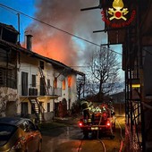Incendio questa mattina a Rivara Incendio questa mattina a Rivara