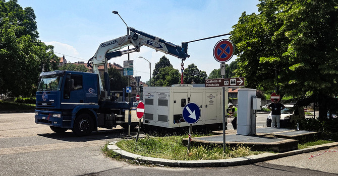 Un gruppo elettrogeno posato da Smat - foto di repertorio