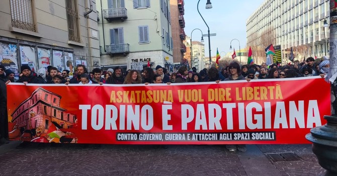 Corteo a favore di Askatasuna