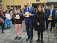 Taglio del nastro per l'inaugurazione alla presenza del sindaco Lo Russo