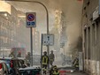 Incendio in una gelateria di via Principi d'Acaja