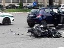Auto contro moto, brutto incidente tra corso Agnelli e corso Traiano: