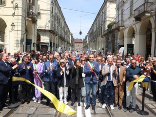 cerimonia di inaugurazione di Via Po