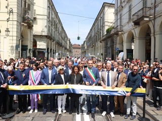 cerimonia di inaugurazione di Via Po