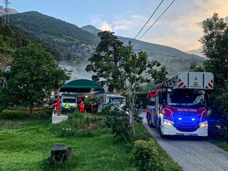 Incendio in un'abitazione di Salbertrand