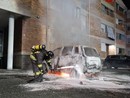 Incendio per un'auto a gpl a Settimo Torinese