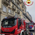 Incendio in corso Re Umberto nella mattinata di oggi Incendio in corso Re Umberto nella mattinata di oggi