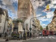 Incendio in una gelateria di via Principi d'Acaja