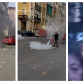 Paura al mercato di Borgo Vittoria, fumo e fuoco dai tombini: momenti di tensione in piazza