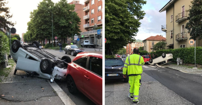 Uno degli ultimi incidenti avvenuti in via Plava Uno degli ultimi incidenti avvenuti in via Plava