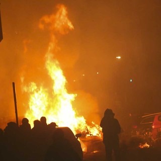 Una foto degli incidenti dello scorso sabato