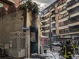 Incendio in una gelateria di via Principi d'Acaja