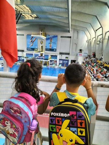 290 studenti hanno affollato le tribune per il campionato Italiano Assoluto Indoor di Tuffi Enel