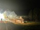 L'incendio che ha devastato il presidio di Borgone