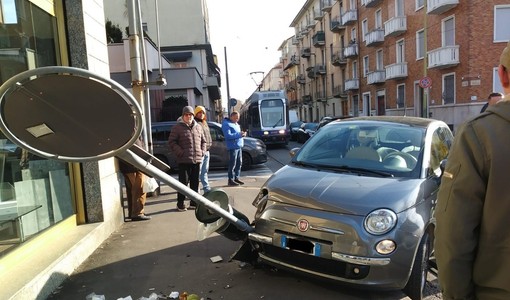 Incidente questa mattina in via Nicola Fabrizi