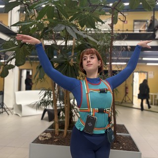 Julia Pabst durante la sua performance Julia Pabst durante la sua performance