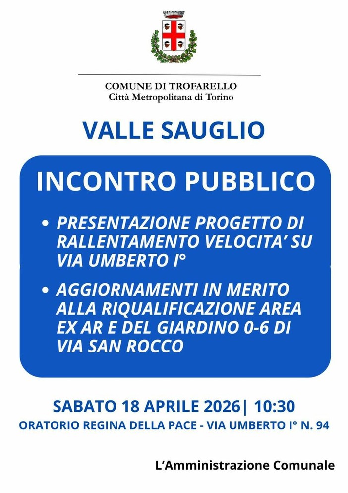 La locandina dell'iniziativa in programma il 18 aprile