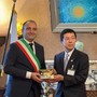 Il sindaco Stefano Lo Russo e il sindaco Ichiro Hirosawa a Nagoya