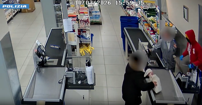 Un'immagine ripresa dalle telecamere di sorveglianza