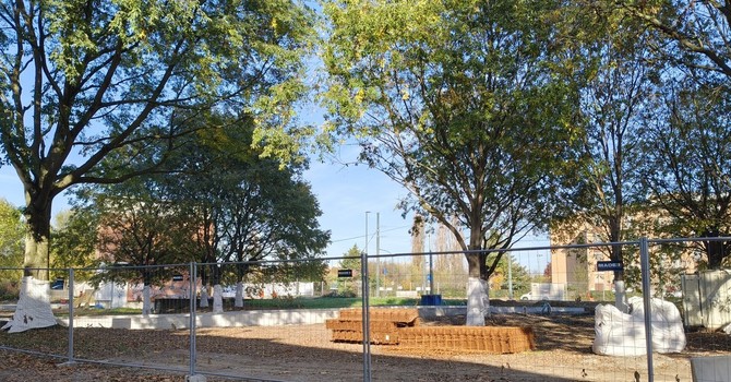 Lavori in corso in zona Falchera