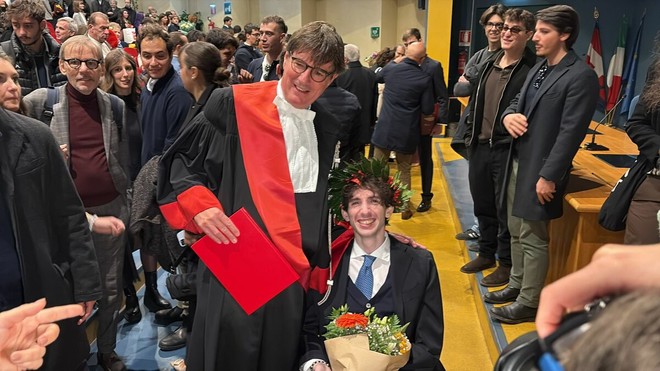 Mauro Glorioso il giorno della sua laurea