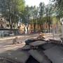 Lavori ai giardini di piazza Moncenisio