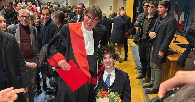 Mauro Glorioso il giorno della sua laurea