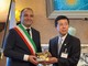 Il sindaco Stefano Lo Russo e il sindaco Ichiro Hirosawa a Nagoya