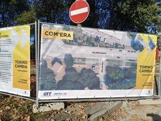 Lavori in corso in zona Falchera