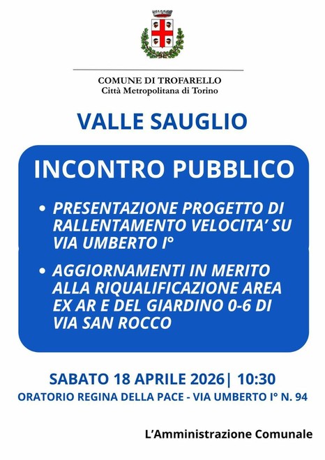 La locandina dell'iniziativa in programma il 18 aprile