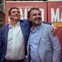 Lorenzo Mauro e Paolo Montagna, nuovo ed ex sindaco di Moncalieri Lorenzo Mauro e Paolo Montagna, nuovo ed ex sindaco di Moncalieri