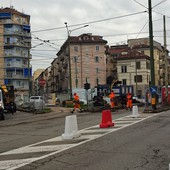 Vanchiglietta: lavori sui binari del tram, chiuso un tratto di corsia in corso Belgio