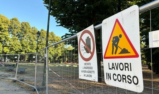 Lavori al parco della Tesoriera Lavori al parco della Tesoriera