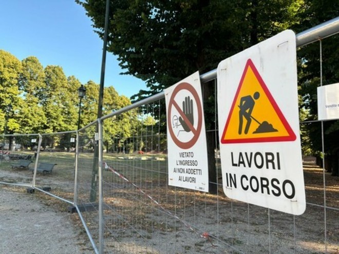 Lavori al parco della Tesoriera Lavori al parco della Tesoriera