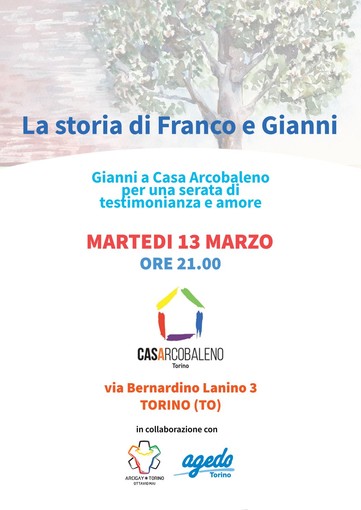 Domani sera a CasArcobaleno presentazione del libro &quot;La storia di Franco e Gianni&quot;