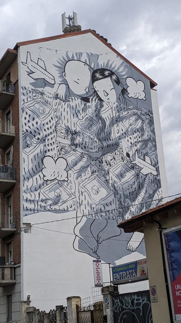 Barriera di Milano: concluso il nuovo murales di Millo in piazza Bottesini
