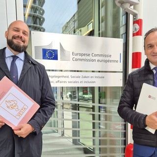 L'assessore Marrone e il presidente Cirio a Bruxelles L'assessore Marrone e il presidente Cirio a Bruxelles