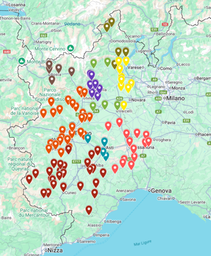 La mappa dei restauri previsti
