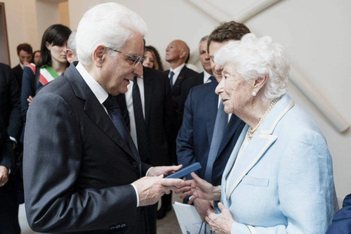 Il presidente Mattarella con Maria Sole Agnelli