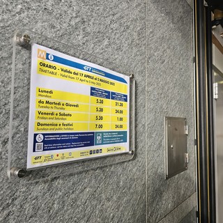 Novità di orario per la metropolitana di Torino
