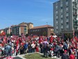 Manifestazione davanti al Grattacielo della Regione